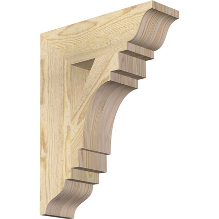 Ekena Millwork Merced Traditional Rough Sawn Bracket, Douglas Fir, 4"W x 14"D x 18"H BKT04X14X18MRC01RDF
